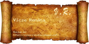 Vicze Renáta névjegykártya