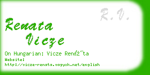renata vicze business card